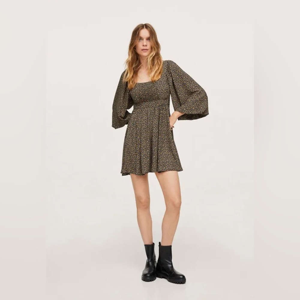 Mango Floral Print Women's Dress